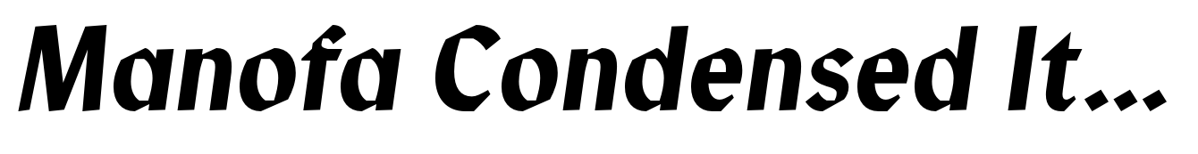 Manofa Condensed Italic